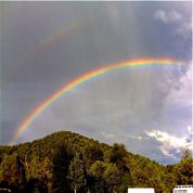 Rainbow over Round Valley, AZ